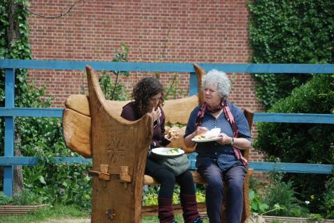 People on a bench